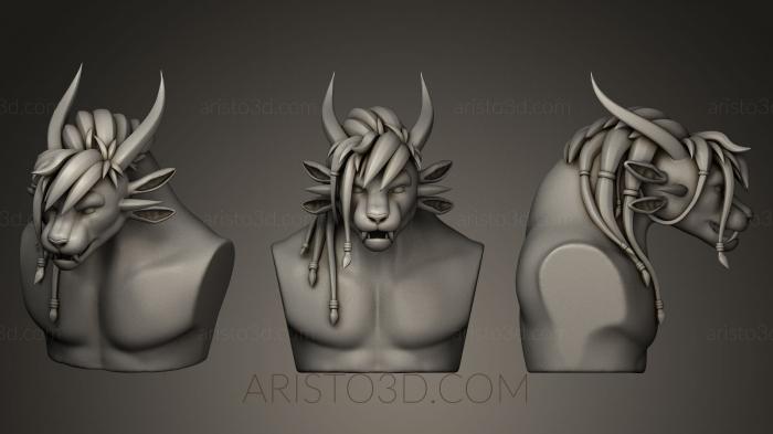 Busts of heroes and monsters (BUSTH_0411) 3D model for CNC machine